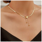 Gold Plated Butterfly Adjustable Necklace for Women | Stylish Korean Jewelry