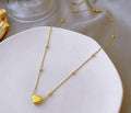 Luxury Gold Heart Pendant Necklace – Premium Stainless Steel Elegant Jewelry