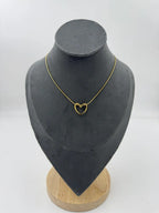 Luxury Gold Open Heart Necklace – Premium Stainless Steel Minimal Jewelry